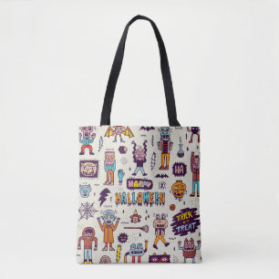 Bolso De Tela Doodles de Halloween, conjunto impecable personali