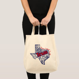 Bolso De Tela Doodles de Texas Floral