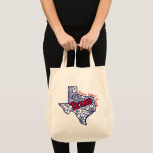 Bolso De Tela Doodles de Texas Floral