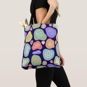 Bolso De Tela Doodles Dreamy - Vibrante Boho Nature Motif Desig