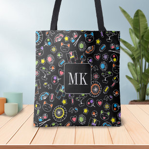 Bolso De Tela Doodles kawaii japoneses sobre las iniciativas de