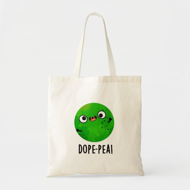 Bolso De Tela Dope-pea Funny Dopey Pea Pun (Frente)