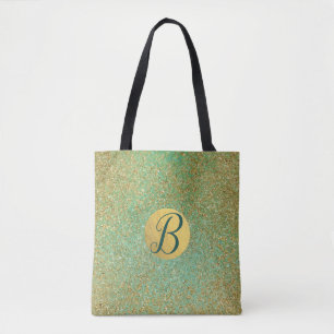 Bolso De Tela Dorado Brillo Azul Turquesa Verde Glam Elegante Mo