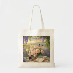 Bolso De Tela Dorado floral de ensueño bañado luz de la hora dor