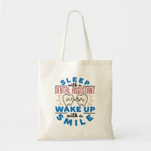 Bolso De Tela Dormir con un asistente dental despierta con sonri
