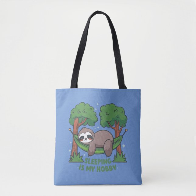 Bolso De Tela Dormir es mi hobby (Anverso)