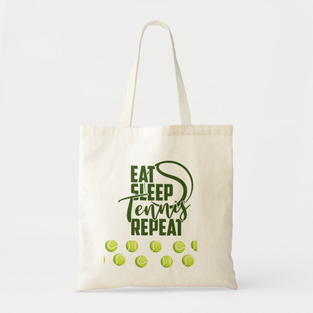 Bolso De Tela Dormir Tenis Repetir con pelotas de tenis (Frente)