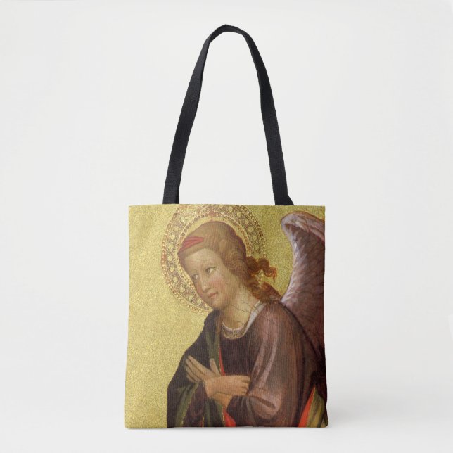 Bolso De Tela Dos ángeles renacentistas por maestro de Bambino V (Anverso)
