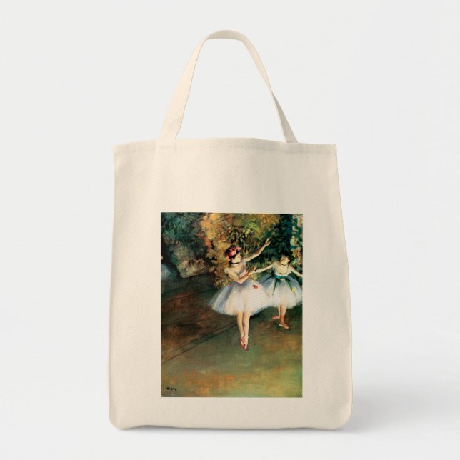 Bolso De Tela Dos bailarinas en escena de Degas (Frente)