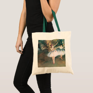 Bolso De Tela Dos bailarinas en un escenario de Edgar Degas, Art