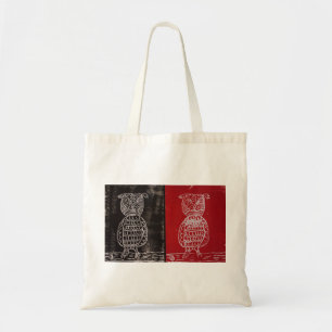 Bolso De Tela Dos búhos