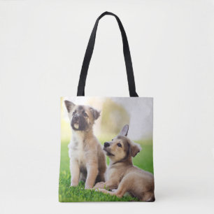 Bolso De Tela Dos cachorros de pastor alemanes