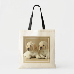 Bolso De Tela Dos Cachorros Labrador Dorados