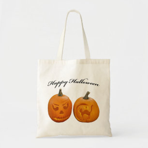 Bolso De Tela Dos Calabazas Feliz Halloween