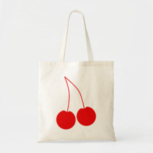 Bolso De Tela Dos cerezas rojas