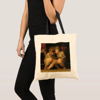 Bolso De Tela Dos cherubres leyendo por Rosso Fiorentino, ángele