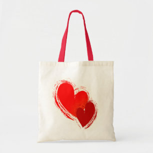 Bolso De Tela Dos corazones en amor