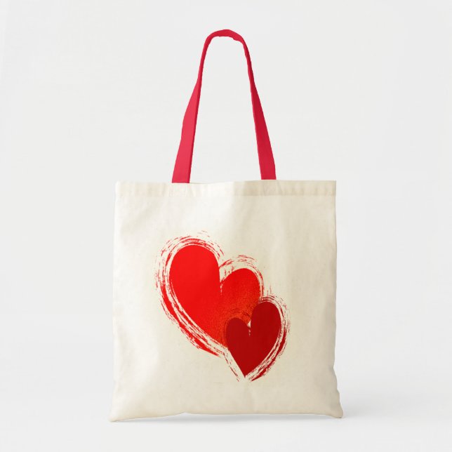 Bolso De Tela Dos corazones en amor (Frente)