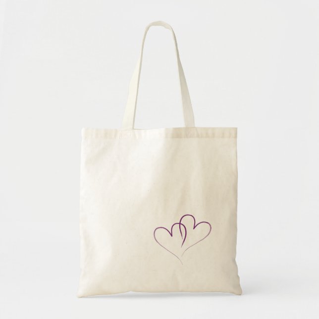 Bolso De Tela Dos corazones entrelazados (Frente)