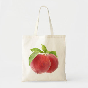 Bolso De Tela Dos duraznos rosados
