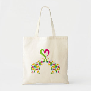 Bolso De Tela Dos elefantes enamorados