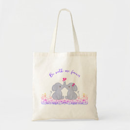 Bolso De Tela Dos elefantes enamorados Tote Bag