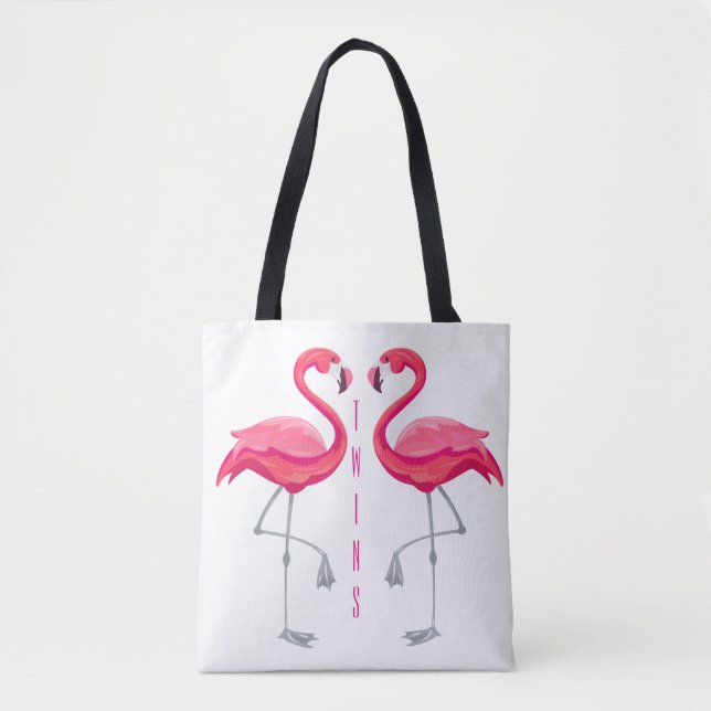 Bolso De Tela Dos flamencos (Anverso)