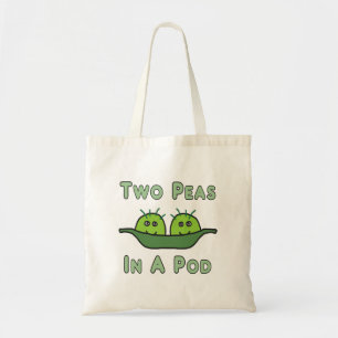 Bolso De Tela Dos Guisantes En Un Pod