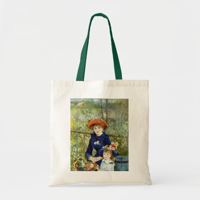 Bolso De Tela Dos hermanas (en la terraza) de Pierre Renoir (Frente)
