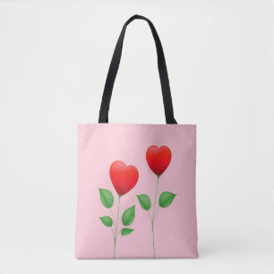 Bolso De Tela Dos hermosos Corazones Encantadores