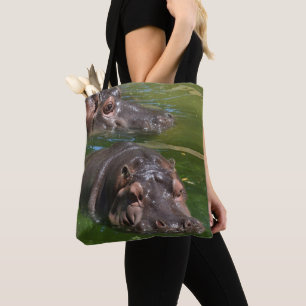 Bolso De Tela Dos Hipótesis Nadando En Pond, Totebag