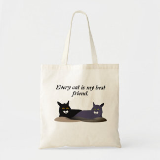 Bolso De Tela Dos lindos gatos oscuros