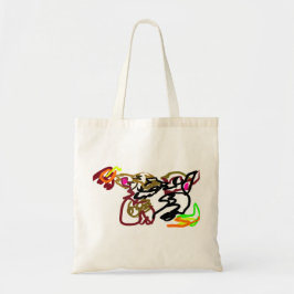 Bolso De Tela Dos lobos Otoño