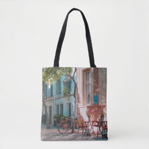 Bolso De Tela Dos mesas marrones afuera