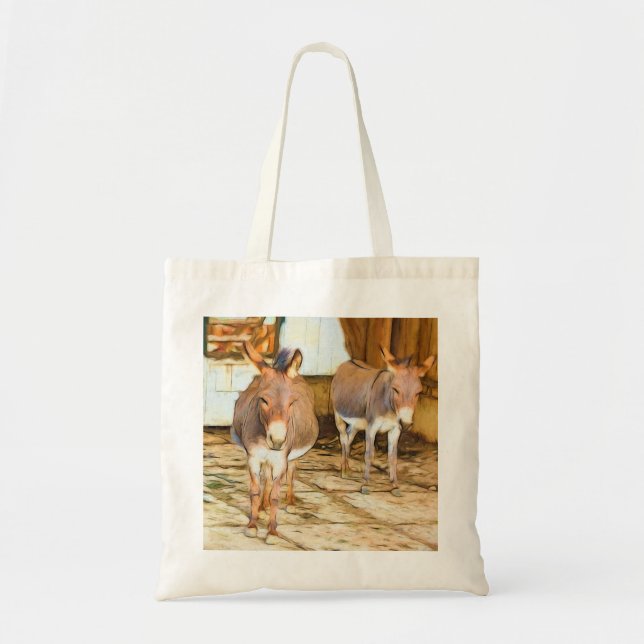 Bolso De Tela Dos mulas que son burros (Frente)