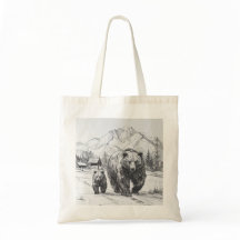 Dos osos, madre e hijo, caminando por hermosos