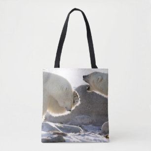 Bolso De Tela Dos osos polares