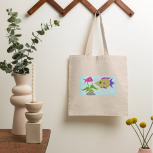 Bolso De Tela Dos peces coloridos