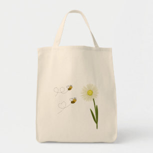 Bolso De Tela Dos pequeñas y lindas abejas