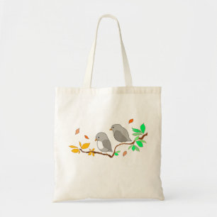 Bolso De Tela Dos pequeños pájaros