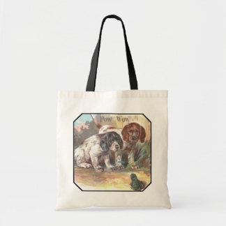 Bolso De Tela Dos perros hablando con una rana
