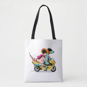 Bolso De Tela Dos Personalizados Raptores En Motocicleta.