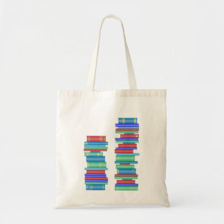 Bolso De Tela Dos pilas de bolsitas de biblioteca de libros