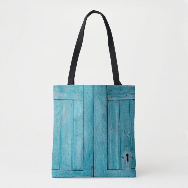 Bolso De Tela Dos puertas de madera gris (Anverso)