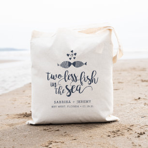 Bolso De Tela Dos si por mar Favor de la boda