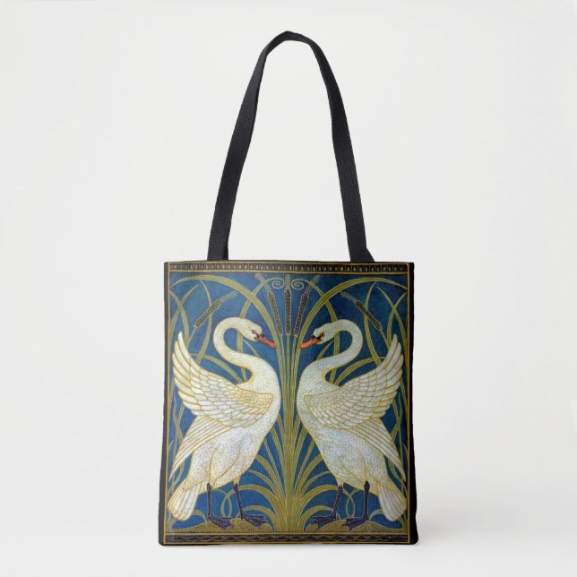 Bolso De Tela Dos Swans Art Deco Tote Bag (Anverso)