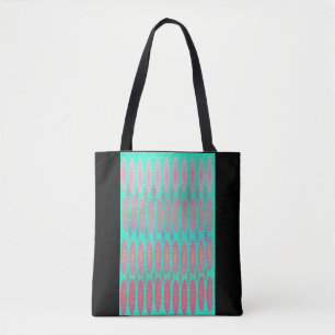 Bolso De Tela Dos tiendas con estampado azul rosado