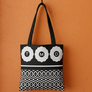 Bolso De Tela Dos Tonos Tres Flores Y Lágrimas