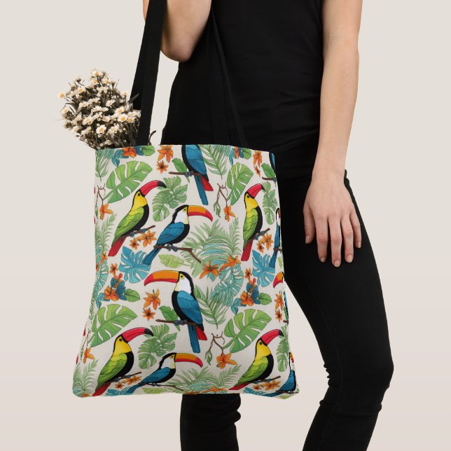 Bolso De Tela Dosel de Tucán Tropical (Detalle)