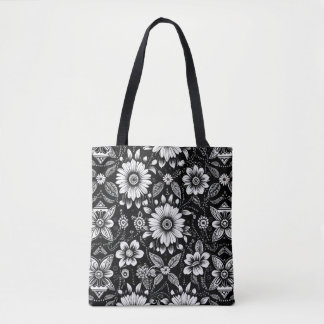 Bolso De Tela Dosis de margarita en B&W